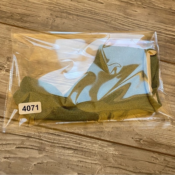 New! Beach Riot zuri twist front shimmer bikini bottom emerald 14071 - Picture 13 of 14